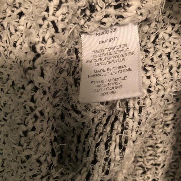 JOIE Camille Grey Fringe Cotton Blend Knit Sweater Small - Picture 7 of 8